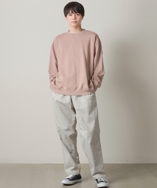 OMNES(オムネス)の「メンズ 裏毛スウェット バックファスナープルオーバー(スウェット・メンズ・ネイビー/アイボリー/グリーン系その他/ピンクベージュ・MEDIUM/LARGE)」の21枚目の写真