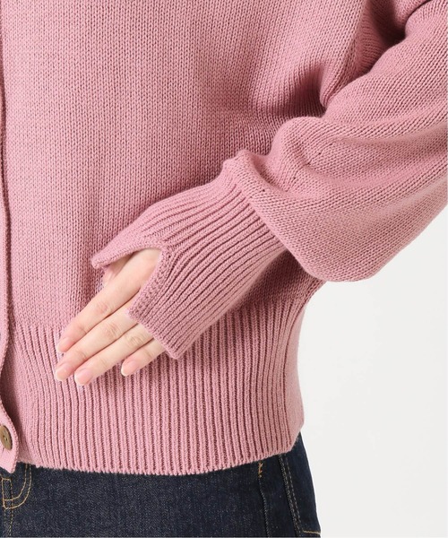 SLOBE IENA（スローブイエナ）の「2WAYクルーネックカーディガン【手洗い可能】◆（カーディガン/ボレロ・レディース・チャコールグレー/ピンク/ライトグリーン/アイボリー・FREE）」の12枚目の写真