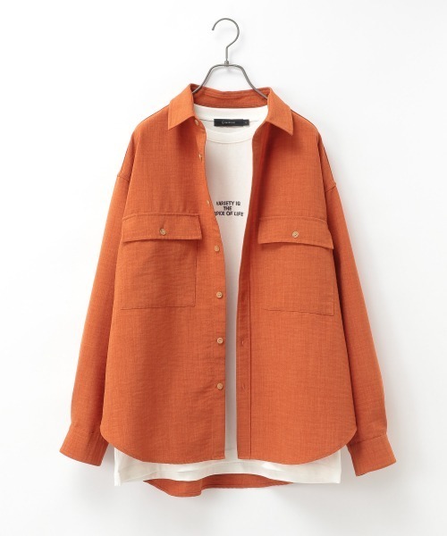 RAGEBLUE(レイジブルー)の「BIGポケットルーズシャツ/933320(シャツ/ブラウス・メンズ・オフホワイト/ブラック/グリーン/オレンジ・MEDIUM/LARGE)」の1枚目の写真