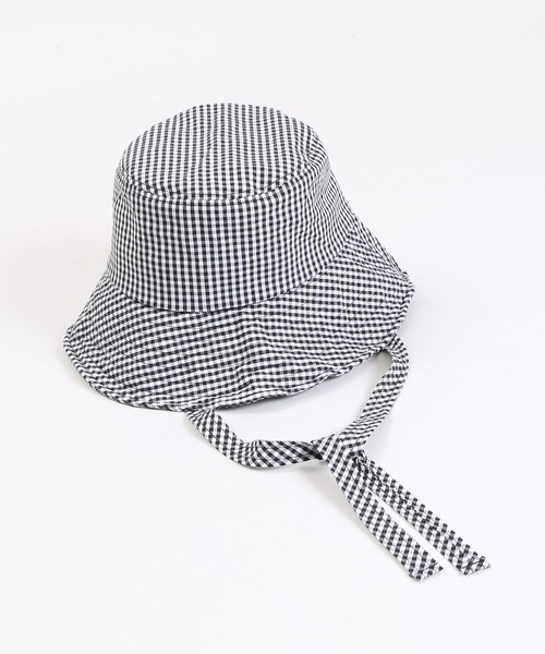 WC（ダブル シー）の「ギンガムストラップハット（ハット・レディース・ブラック/ブラウン/ライトパープル・FREE）」の17枚目の写真