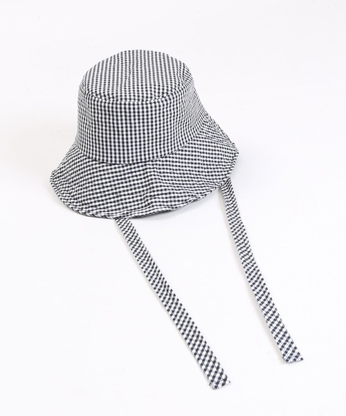 WC（ダブル シー）の「ギンガムストラップハット（ハット・レディース・ブラック/ブラウン/ライトパープル・FREE）」の14枚目の写真