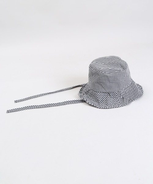 WC（ダブル シー）の「ギンガムストラップハット（ハット・レディース・ブラック/ブラウン/ライトパープル・FREE）」の19枚目の写真