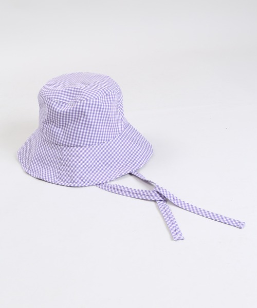 WC（ダブル シー）の「ギンガムストラップハット（ハット・レディース・ブラック/ブラウン/ライトパープル・FREE）」の16枚目の写真