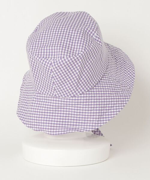 WC（ダブル シー）の「ギンガムストラップハット（ハット・レディース・ブラック/ブラウン/ライトパープル・FREE）」の11枚目の写真