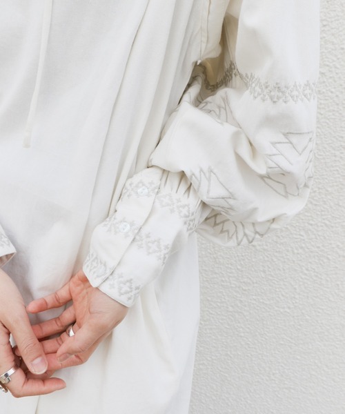 Kastane（カスタネ）の「ラルキーワンピース（ワンピース・レディース・グリーン/オフホワイト・FREE）」の12枚目の写真