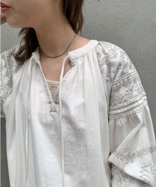 Kastane（カスタネ）の「ラルキーワンピース（ワンピース・レディース・グリーン/オフホワイト・FREE）」の18枚目の写真