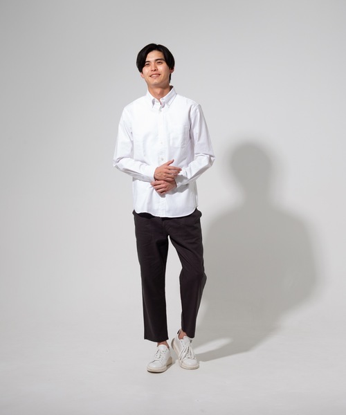 Blue Standard (ブルースタンダード)の「【BLUE STANDARD】楽ケアオックスボタンダウンシャツ(オーガニックコットン使用)(シャツ/ブラウス・メンズ・ブルー系その他/スミクロ/ネイビー/ベージュ/ホワイト/ダークグリーン/ワイン・LARGE/MEDIUM/SMALL/X-LARGE)」の11枚目の写真