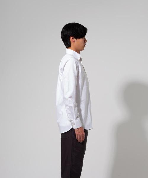 Blue Standard (ブルースタンダード)の「【BLUE STANDARD】楽ケアオックスボタンダウンシャツ(オーガニックコットン使用)(シャツ/ブラウス・メンズ・ブルー系その他/スミクロ/ネイビー/ベージュ/ホワイト/ダークグリーン/ワイン・LARGE/MEDIUM/SMALL/X-LARGE)」の15枚目の写真