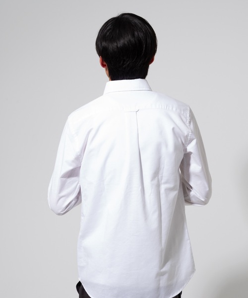 Blue Standard (ブルースタンダード)の「【BLUE STANDARD】楽ケアオックスボタンダウンシャツ(オーガニックコットン使用)(シャツ/ブラウス・メンズ・ブルー系その他/スミクロ/ネイビー/ベージュ/ホワイト/ダークグリーン/ワイン・LARGE/MEDIUM/SMALL/X-LARGE)」の19枚目の写真