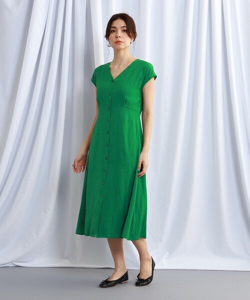 JET(ジェット)の「◆【ウォッシャブル】フロントボタン花柄Vネックワンピース(ワンピース・レディース・グリーン系その他5/ネイビー系3・04)」の12枚目の写真