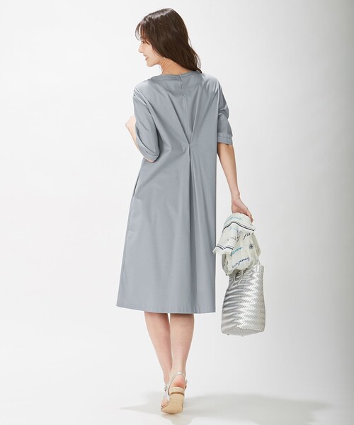 J.PRESS(ジェイプレス)の「スムースジャージー ワンピース(ワンピース・レディース・サックスブルー系/ブラウン系/ネイビー系・T15/T13)」の5枚目の写真