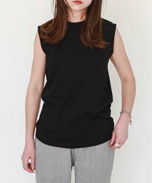 feepur（フェピュール）の「【抗菌加工】無地タンクトップpackT（タンクトップ・レディース・ブラック/サックスブルー/モカ・MEDIUM）」の19枚目の写真