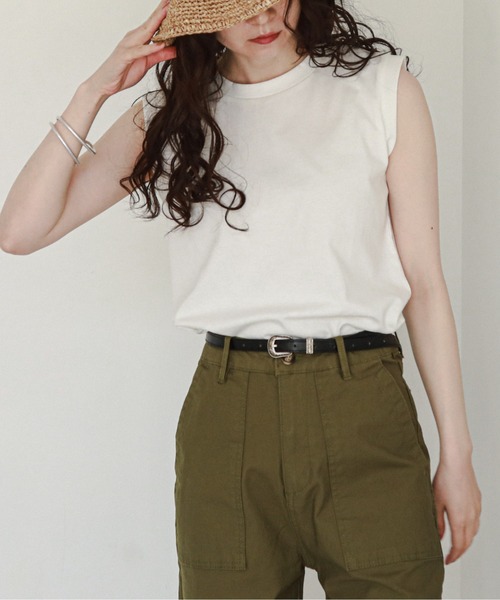 feepur（フェピュール）の「【抗菌加工】無地タンクトップpackT（タンクトップ・レディース・ブラック/サックスブルー/モカ・MEDIUM）」の16枚目の写真