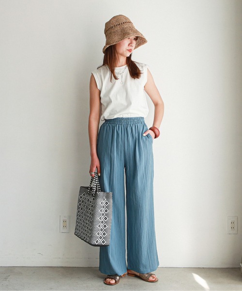 feepur（フェピュール）の「【抗菌加工】無地タンクトップpackT（タンクトップ・レディース・ブラック/サックスブルー/モカ・MEDIUM）」の5枚目の写真