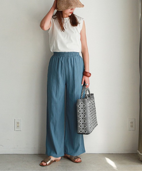 feepur（フェピュール）の「【抗菌加工】無地タンクトップpackT（タンクトップ・レディース・ブラック/サックスブルー/モカ・MEDIUM）」の4枚目の写真