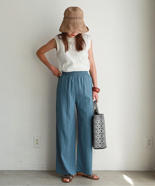 feepur（フェピュール）の「【抗菌加工】無地タンクトップpackT（タンクトップ・レディース・ブラック/サックスブルー/モカ・MEDIUM）」の6枚目の写真