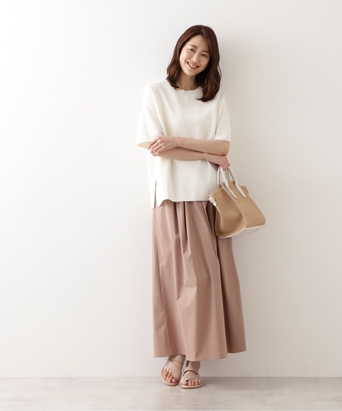 NATURAL BEAUTY BASIC（ナチュラルビューティーベーシック）の「スクエアステッチトート（トートバッグ・レディース・ブラック/ベージュ・ﾌﾘ-）」の9枚目の写真