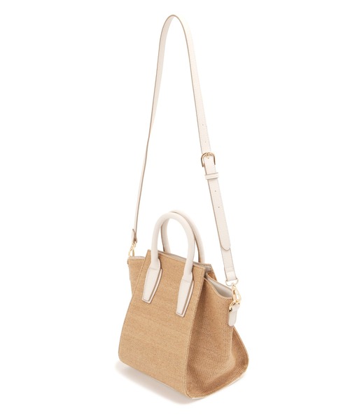 NATURAL BEAUTY BASIC（ナチュラルビューティーベーシック）の「スクエアステッチトート（トートバッグ・レディース・ブラック/ベージュ・ﾌﾘ-）」の12枚目の写真