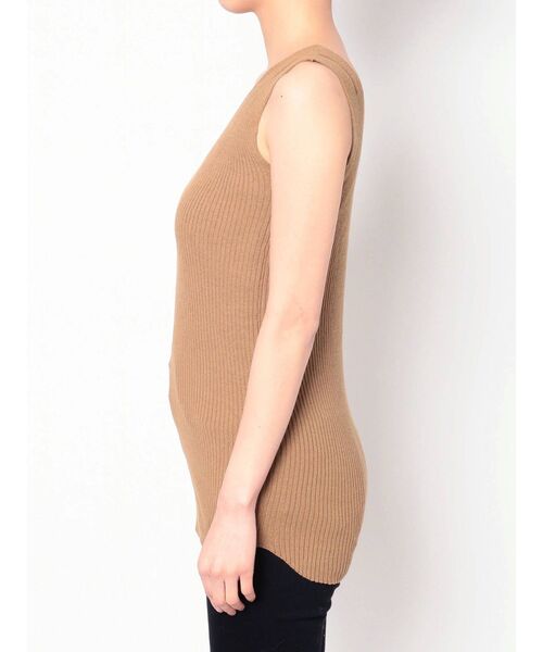 LAGUNAMOON（ラグナムーン）の「カップインニットタンクトップ（Tシャツ/カットソー・レディース・アイボリー/ブラック/ブラウン・FREE）」の8枚目の写真