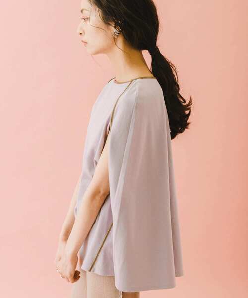 SENSE OF PLACE by URBAN RESEARCH(センスオブプレイスバイアーバンリサーチ)の「naturaglace×SENSE OF PLACE 『別注』ナチュラグラッセ ポンチョトップ(Tシャツ/カットソー・レディース・オフホワイト/ライトベージュ/ラベンダー・ONE)」の17枚目の写真