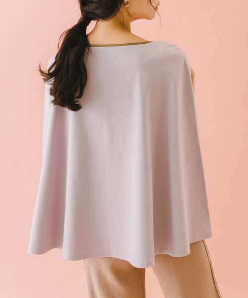 SENSE OF PLACE by URBAN RESEARCH(センスオブプレイスバイアーバンリサーチ)の「naturaglace×SENSE OF PLACE 『別注』ナチュラグラッセ ポンチョトップ(Tシャツ/カットソー・レディース・オフホワイト/ライトベージュ/ラベンダー・ONE)」の20枚目の写真