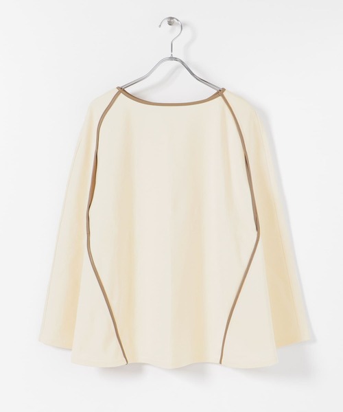 SENSE OF PLACE by URBAN RESEARCH(センスオブプレイスバイアーバンリサーチ)の「naturaglace×SENSE OF PLACE 『別注』ナチュラグラッセ ポンチョトップ(Tシャツ/カットソー・レディース・オフホワイト/ライトベージュ/ラベンダー・ONE)」の11枚目の写真