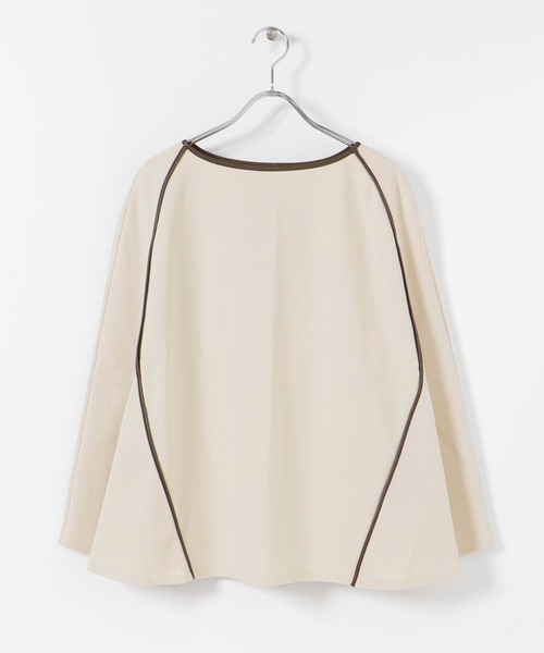 SENSE OF PLACE by URBAN RESEARCH(センスオブプレイスバイアーバンリサーチ)の「naturaglace×SENSE OF PLACE 『別注』ナチュラグラッセ ポンチョトップ(Tシャツ/カットソー・レディース・オフホワイト/ライトベージュ/ラベンダー・ONE)」の6枚目の写真