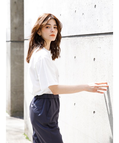 koe(コエ)の「プリントTシャツ*(Tシャツ/カットソー・レディース・ホワイト/チャコールグレー/サックスブルー/ライム/ライトグレー/ダークグレー/ライトブルー/C/B/A/D/グリーン/F/ベージュ/グレー/E・S/M/L)」の19枚目の写真