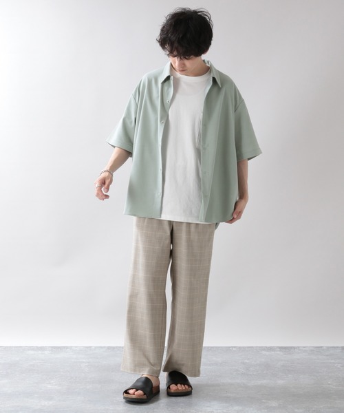 RAGEBLUE(レイジブルー)の「<セットアップ着用可能>TRストレッチ/グレンチェックワイドパンツ/933355(スラックス・メンズ・ベージュ/グレー・LARGE/MEDIUM)」の3枚目の写真