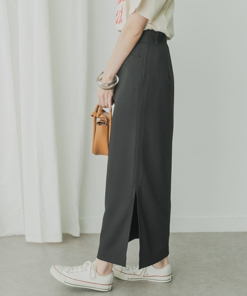 KBF（ケイビーエフ）の「KBF+　ポケットスリットロングスカート（スカート・レディース・ブラック/オリーブ/ベージュ系その他・ONE）」の16枚目の写真