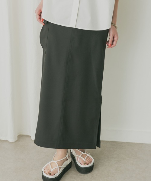 KBF（ケイビーエフ）の「KBF+　ポケットスリットロングスカート（スカート・レディース・ブラック/オリーブ/ベージュ系その他・ONE）」の22枚目の写真