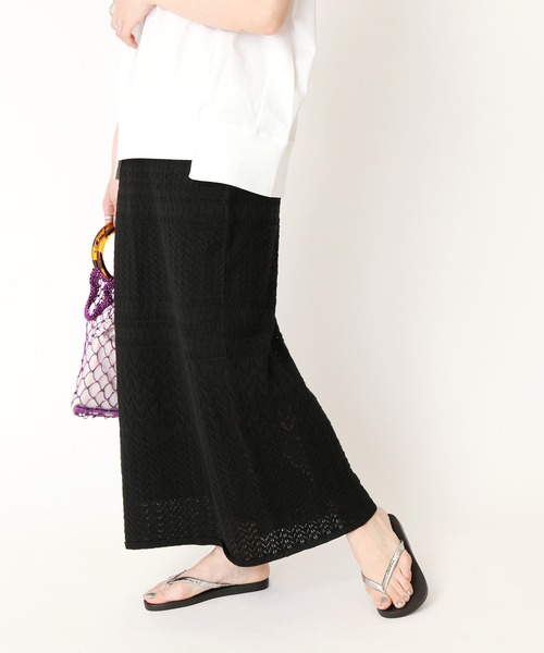 Simplicite(サンプリシテ)の「クロッシュレーススカート◆(スカート・レディース・ホワイト/ブラック/ベージュ・FREE)」の3枚目の写真