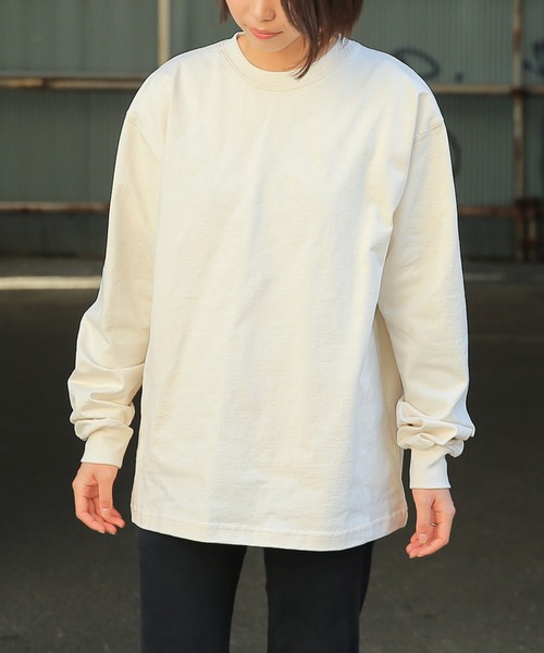 WAIPER.inc(ワイパーインク)の「CAMBER キャンバー #305 8oz ヘビーウェイト 長袖Tシャツ(Tシャツ/カットソー・メンズ・グリーン/ブラック/ネイビー/レッド/オレンジ/ナチュラル/マルーン/ホワイト/グレー・L/M/S/XL)」の4枚目の写真