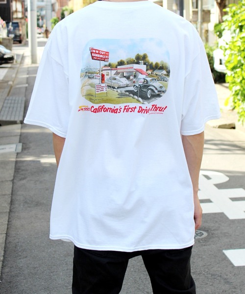 Burger グラフィック Inout 001 Tシャツ カットソー ショートスリーブ バーガー インアンドアウト Tシャツ グラフィック In N Out In N Out バーガー Tシャツ Burger インアンドアウトバーガー のファッション