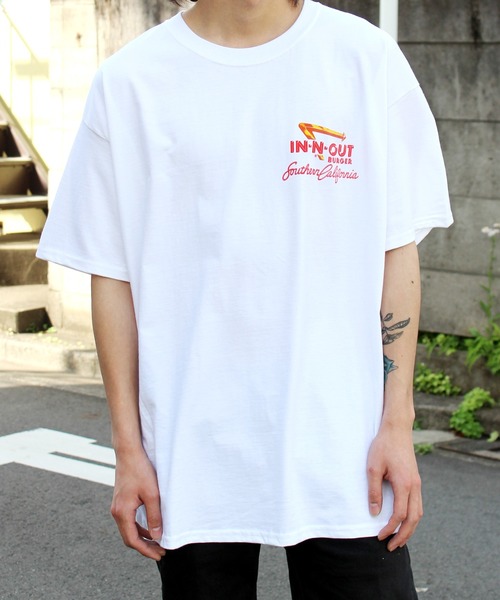 Burger グラフィック Inout 001 Tシャツ カットソー ショートスリーブ バーガー インアンドアウト Tシャツ グラフィック In N Out In N Out バーガー Tシャツ Burger インアンドアウトバーガー のファッション