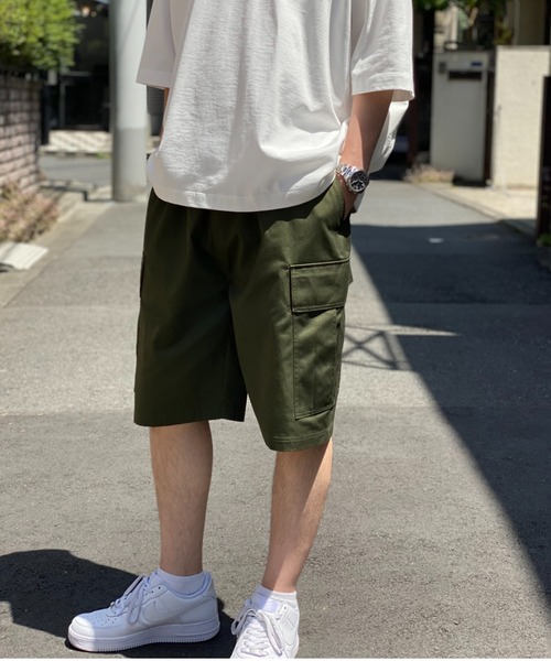 CIAOPANIC（チャオパニック）の「【WEB限定】ワイドシルエット カーゴショーツ /バギーシルエットショートパンツ（カーゴパンツ・メンズ・ブラック/ベージュ/オリーブ・MEDIUM/LARGE）」の19枚目の写真