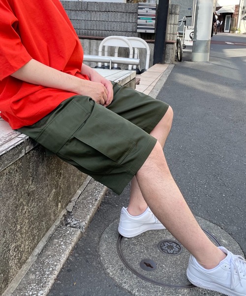 CIAOPANIC（チャオパニック）の「【WEB限定】ワイドシルエット カーゴショーツ /バギーシルエットショートパンツ（カーゴパンツ・メンズ・ブラック/ベージュ/オリーブ・MEDIUM/LARGE）」の18枚目の写真