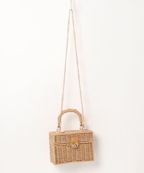 ems excite（エムズエキサイト）の「ペーパースクエアBAG（ショルダーバッグ・レディース・アイボリー/ベージュ/ブラック・FREE）」の10枚目の写真