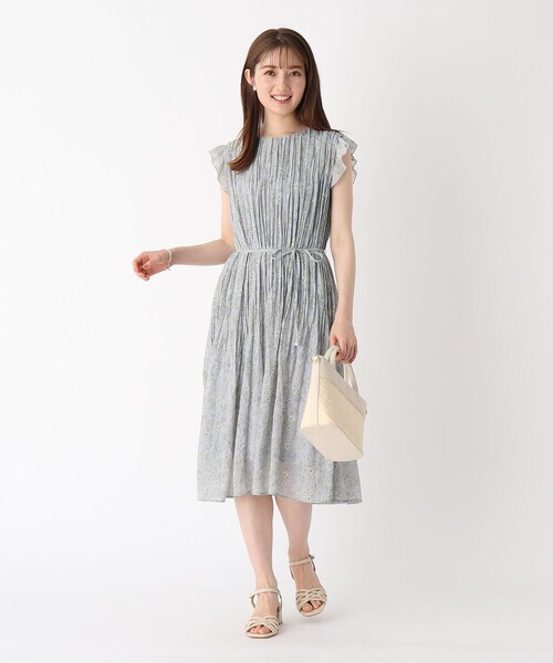 index（インデックス）の「◇花柄ワッシャープリーツワンピース