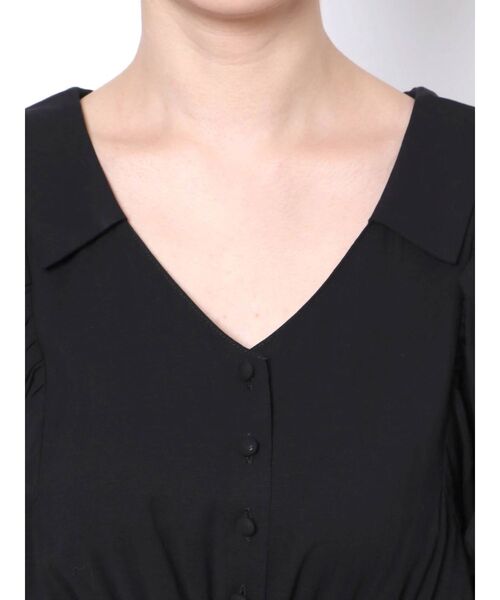 MERCURYDUO（マーキュリーデュオ）の「ボリュームスリーブシャーリングシャツワンピース（ワンピース・レディース・ベージュ/ライム/ブラック・FREE）」の19枚目の写真