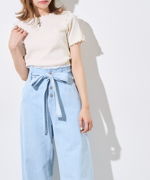 OLIVE des OLIVE（オリーブデオリーブ）の「メロウテレコTシャツ（Tシャツ/カットソー・レディース・ライトグレー/オフホワイト/アイボリー・FREE）」の15枚目の写真