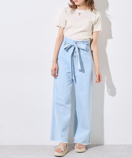 OLIVE des OLIVE（オリーブデオリーブ）の「メロウテレコTシャツ（Tシャツ/カットソー・レディース・ライトグレー/オフホワイト/アイボリー・FREE）」の16枚目の写真