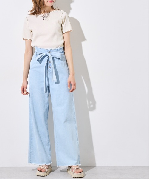 OLIVE des OLIVE（オリーブデオリーブ）の「メロウテレコTシャツ（Tシャツ/カットソー・レディース・ライトグレー/オフホワイト/アイボリー・FREE）」の17枚目の写真