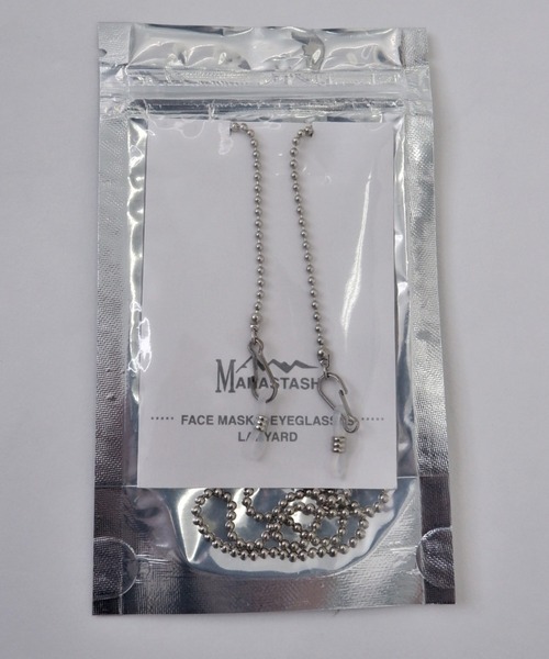 MANASTASH（マナスタッシュ）の「MANASTASH/マナスタッシュ　 2WAY FACE MASK & GLASS STRAP ボールチェーン　2ウェイマスク＆サングラスストラップ（マスク・レディース・シルバー・FREE）」の4枚目の写真