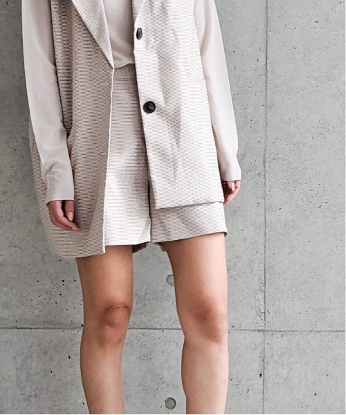 Per sist ence(パーシエンス)の「マイクロチェックショートパンツ(その他パンツ・レディース・ブラック/ベージュ/アイボリー・FREE)」の13枚目の写真