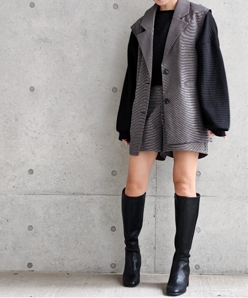 Per sist ence(パーシエンス)の「マイクロチェックショートパンツ(その他パンツ・レディース・ブラック/ベージュ/アイボリー・FREE)」の11枚目の写真