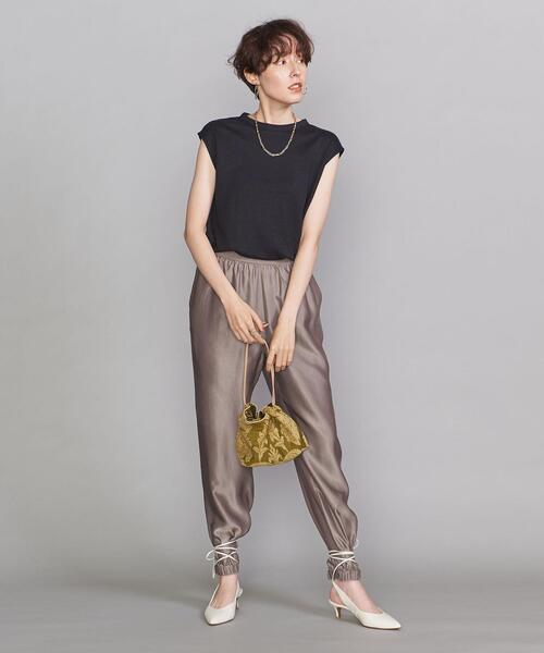 BEAUTY&YOUTH UNITED ARROWS（ビューティーアンドユースユナイテッドアローズ）の「BY キュプライージージョガー パンツ -ウォッシャブル-◆（その他パンツ・レディース・ベージュ/ダークブラウン・SMALL/MEDIUM）」の8枚目の写真