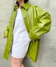 ☆ フェイクレザーオーバーサイズジャケット
