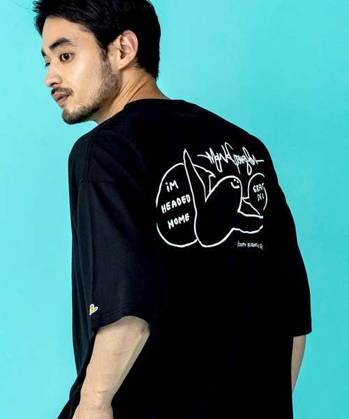Mark Gonzales(マーク・ゴンザレス)の「Mark Gonzales(マーク ゴンザレス) グラフィックプリントハーフスリーブカットソー×5type(Tシャツ/カットソー・メンズ・ホワイト系1/ホワイト系2/ホワイト系3/ホワイト系4/ホワイト系5/ブラック系1/ブラック系2/ブラック系3/ブラック系4/ブラック系5・M/L/XL)」の9枚目の写真