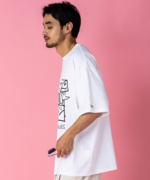 Mark Gonzales(マーク・ゴンザレス)の「Mark Gonzales(マーク ゴンザレス) グラフィックプリントハーフスリーブカットソー×5type(Tシャツ/カットソー・メンズ・ホワイト系1/ホワイト系2/ホワイト系3/ホワイト系4/ホワイト系5/ブラック系1/ブラック系2/ブラック系3/ブラック系4/ブラック系5・M/L/XL)」の13枚目の写真